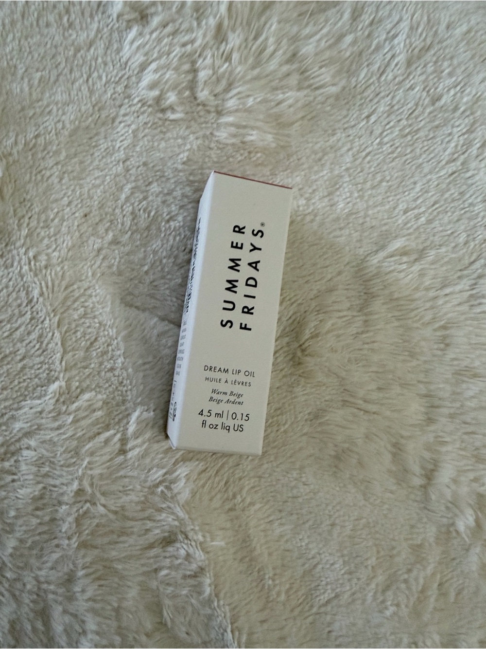 Summer Fridays Lip Oil in Warm Beige - White Packaging